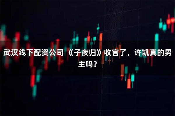 武汉线下配资公司 《子夜归》收官了，许凯真的男主吗？